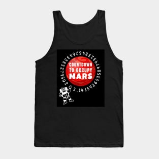 Funny countdown to occupy Mars Pi Day Astronaut Gifts Tank Top